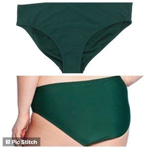 Kona Sol Plus Sz 20-22W Emerald Green High Coverage Hipster Bikini Swim Bottom